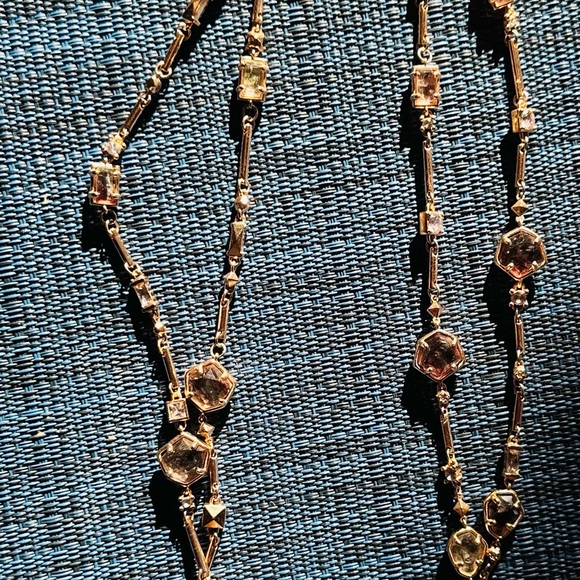 Kendra Scott rose gold necklace with brown stones - Picture 6 of 7